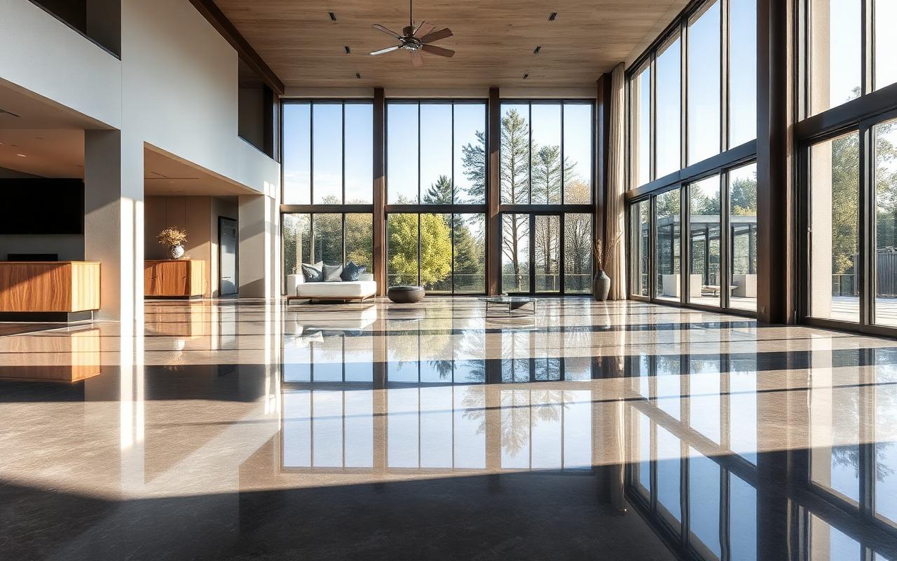 Interior Concrete Polishing install in Palm Beach County, Florida