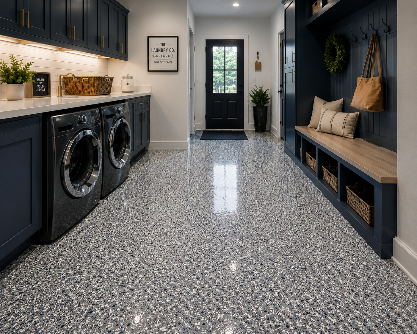 Laundry & Mudroom Epoxy install in Palm Beach County, Florida