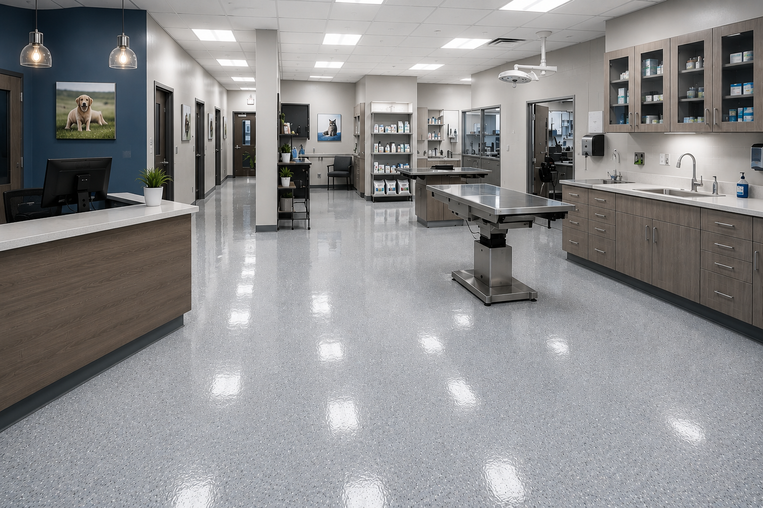 Medical & Veterinary Floors install in Palm Beach County, Florida