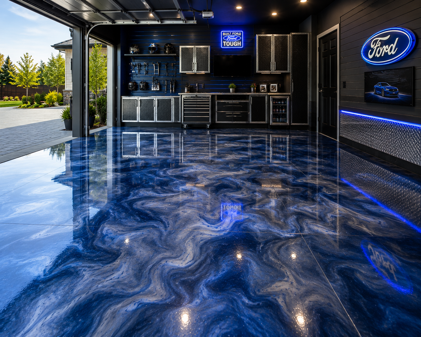 Metallic Epoxy Floors install in Palm Beach County, Florida