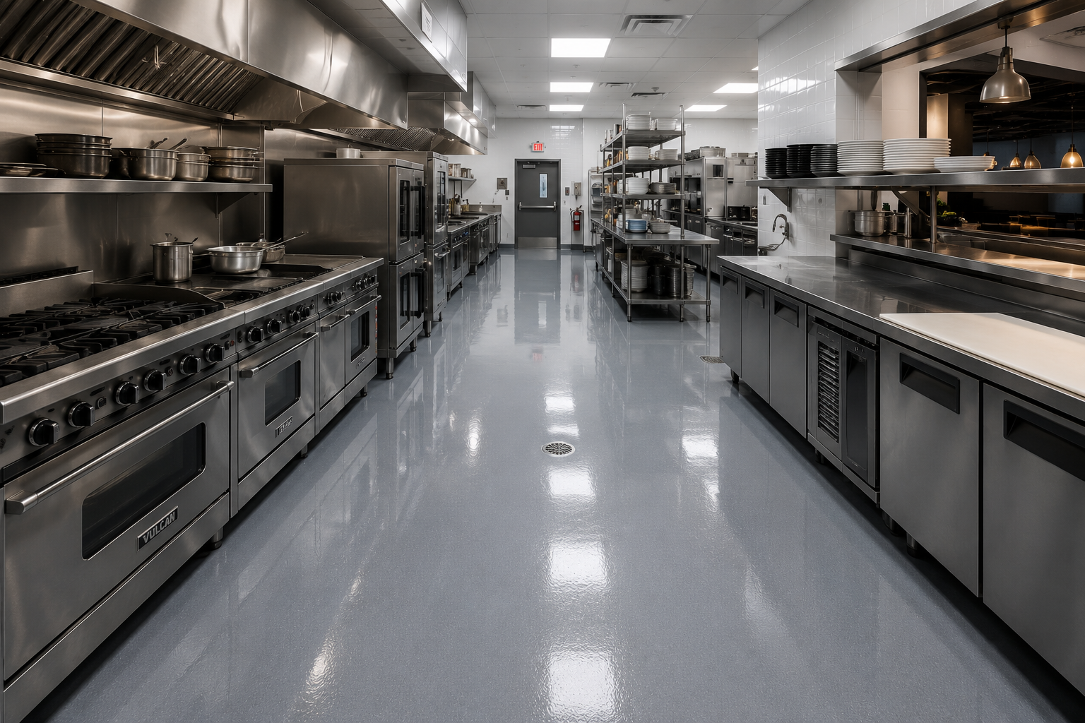 Restaurant Kitchen Floors install in Palm Beach County, Florida