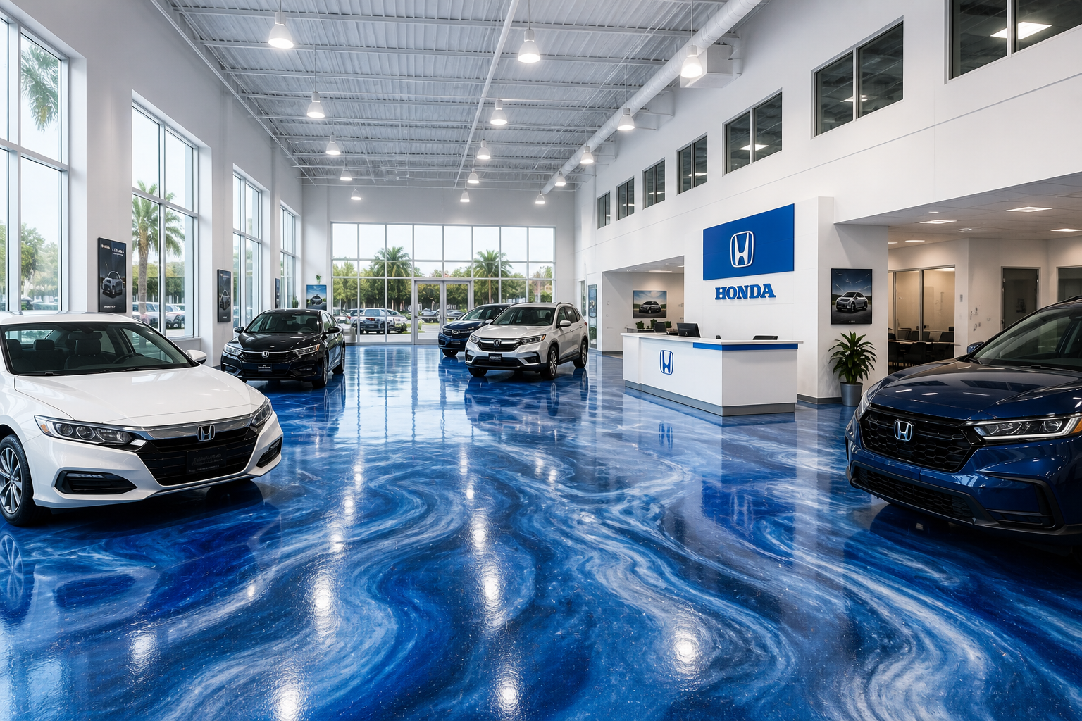 Showroom Floors install in Palm Beach County, Florida